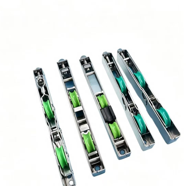 Green Nylon Tandem Roller Assembly in Stainless Steel Channel