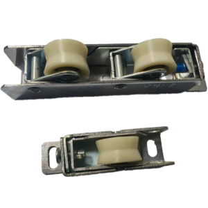 red-nylon-roller-yellow-zinc-plate-1-1.png Red Nylon Sliding Door Roller on Yellow Zinc Plated Steel Plate
