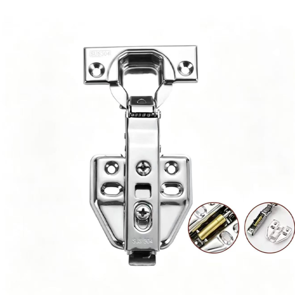 Compact Detachable Furniture Hinge Nickel Finish - Jingmei Hardware