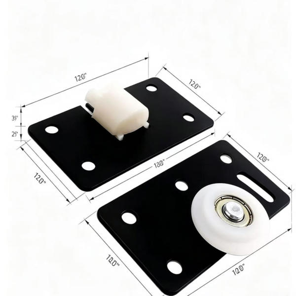 Black POM U-Groove Roller with Brass Axle - Jingmei Hardware