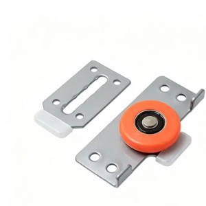 Black POM V-Groove Roller on Zinc Plated Plate - Jingmei Hardware