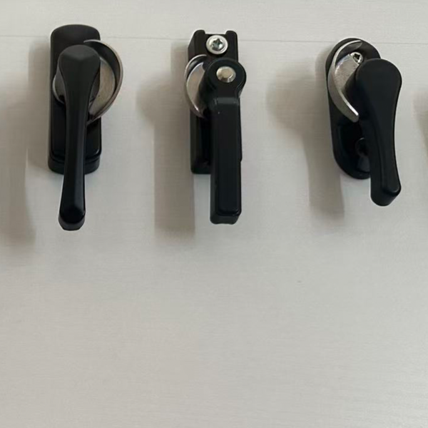 Black Sliding Window Crescent Latch with Keeper - Jingmei Hardware
