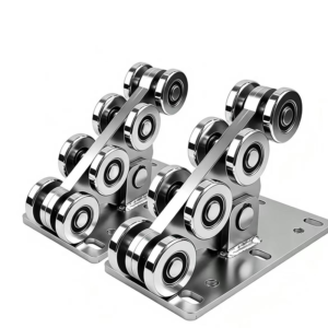 Carbon Steel V-Groove Hanging Door Roller with Triangle Bracket - Jingmei Hardware