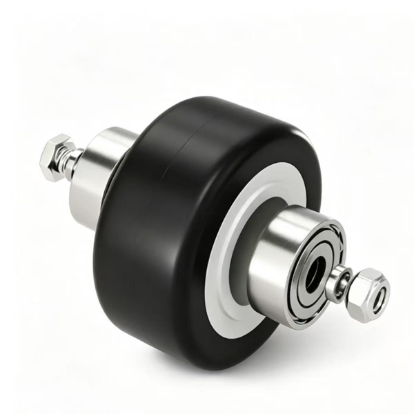 Galvanized Steel Hanging Wheel Assembly with Triangle Bracket - Jingmei Hardware