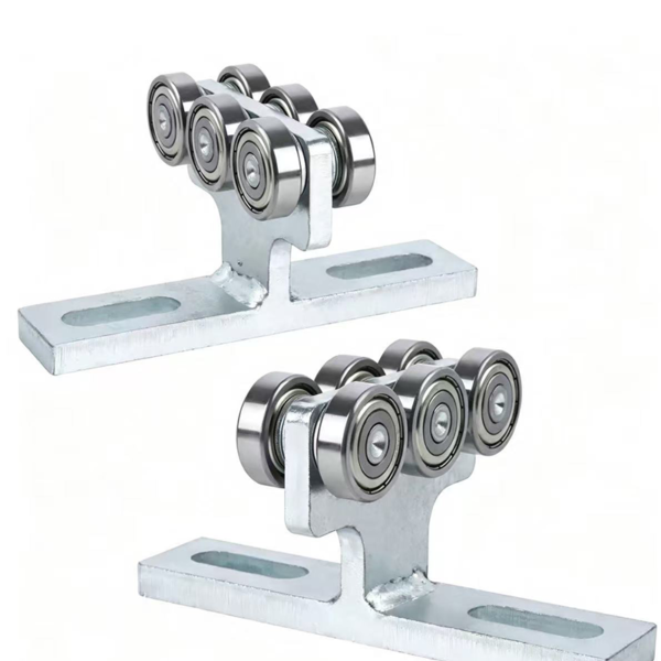 Galvanized Steel U-Groove Hanging Door Roller with Triangle Bracket - Jingmei Hardware