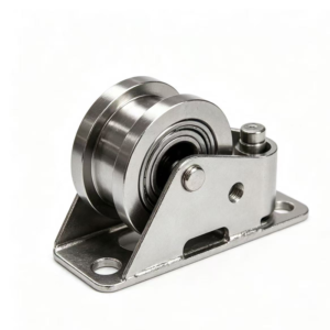 model-tr-305-heavy-duty-stainless-steel-v-groove-roller-with-welded-br Model TR-305 Heavy Duty Stainless Steel V-Groove Roller with Welded Bracket - Jingmei Hardware