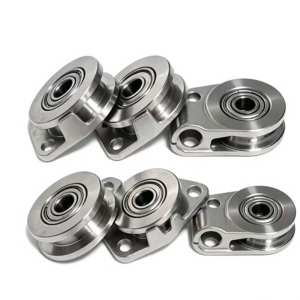 model-tr-306-stainless-steel-v-groove-track-roller-with-bracket-6-pack Model TR-306 Stainless Steel V-Groove Track Roller with Bracket (6-Pack) - Jingmei Hardware