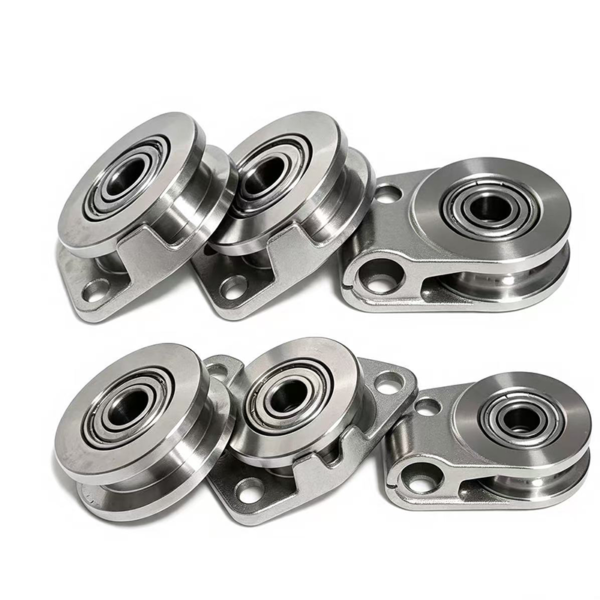 Model TR-306 Stainless Steel V-Groove Track Roller with Bracket (6-Pack) - Jingmei Hardware