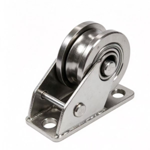 Model TR-308 Stainless Steel U-Groove Roller, Heavy Duty Bracket - Jingmei Hardware