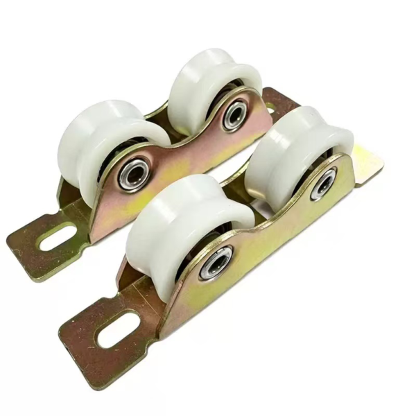 Nylon Sliding Door Roller on Stainless Steel Plate - Jingmei Hardware