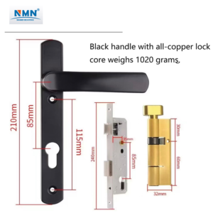 Stainless Steel Door Lock and Handle Set with Lock Cylinder and Keys - Jingmei Hardware