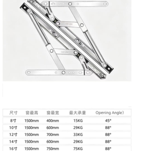 Stainless Steel Top Hung Window Hinge with Restrictor - Jingmei Hardware