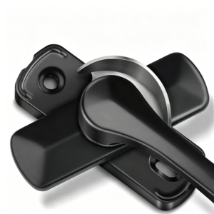 White Crescent Sash Lock with Keeper - Jingmei Hardware