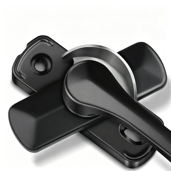White Crescent Sash Lock with Keeper - Jingmei Hardware