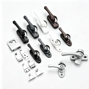 White Crescent Window Lock with Keeper - Jingmei Hardware
