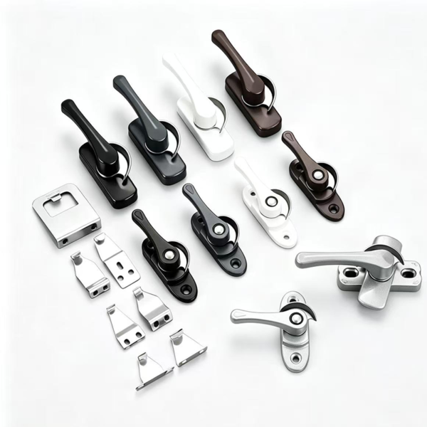 White Crescent Window Lock with Keeper - Jingmei Hardware