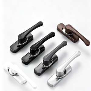 White Moon Lock for Aluminium Windows with Keeper - Jingmei Hardware