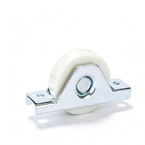 White POM Flat Roller Wheel with Brass Axle - Jingmei Hardware