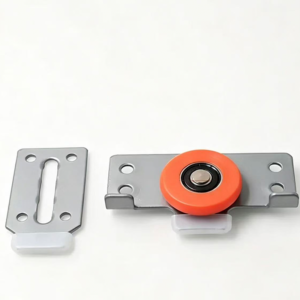 White POM Glass Door Roller with Bearing - Jingmei Hardware
