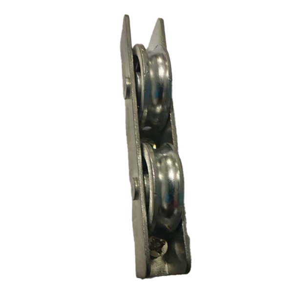 White POM Glass Door Roller with Brass Axle - Jingmei Hardware
