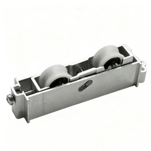 White POM Sliding Wardrobe Roller with Steel Bracket - Jingmei Hardware