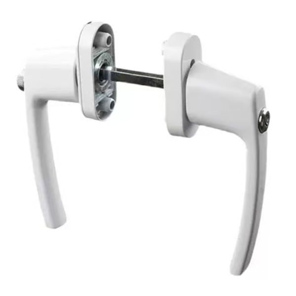 Zinc Alloy Locking Lever Door Handle with Flush Pull - Jingmei Hardware