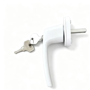 Zinc Alloy Locking Lever Door Handle with Key Cylinder - Jingmei Hardware