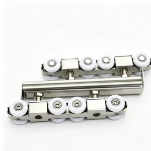 Zinc Plated Steel Hanging Door Roller Wheel with Triangle Bracket - Jingmei Hardware